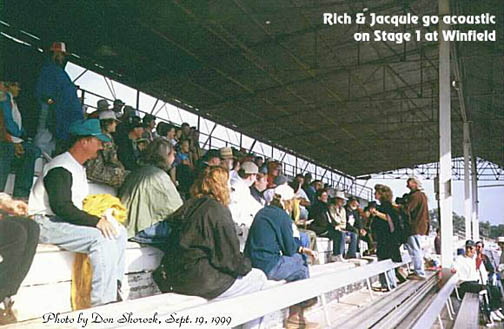 Sunday morning in the grandstand